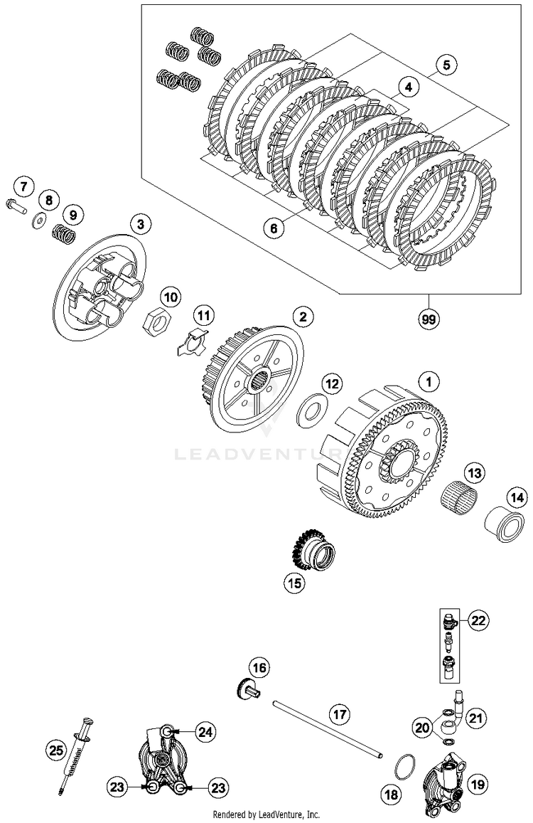 Clutch 150 SX Engine - 2016 Schematic