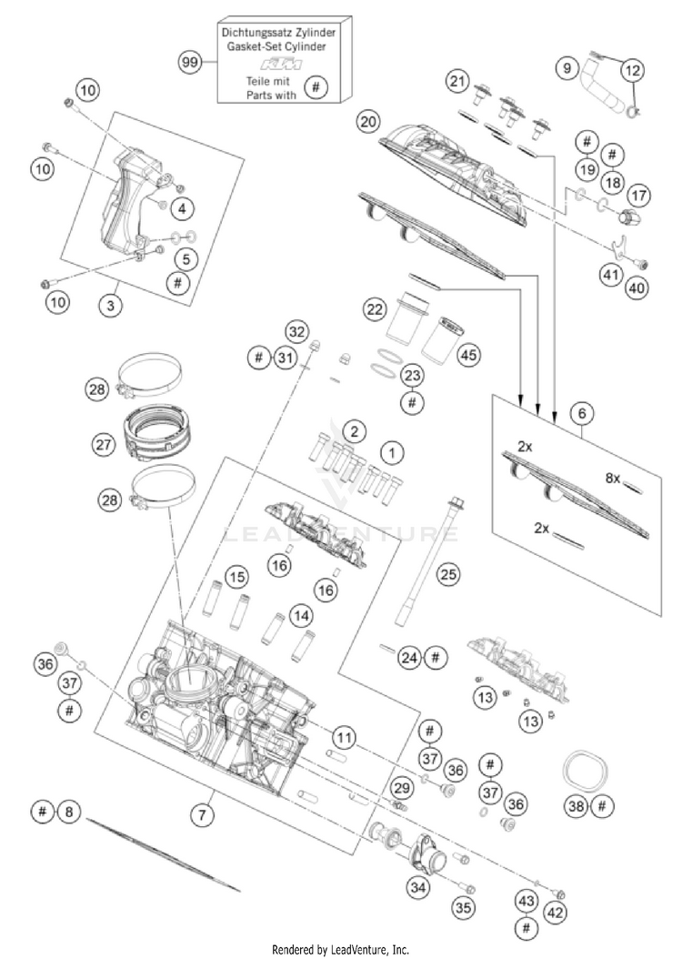 Cylinder Head Rear Schematic