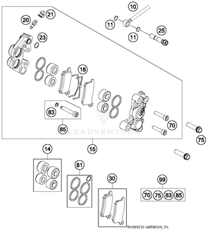 Brake Caliper Front Schematic