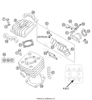 Cylinder, Cylinderhead Schematic