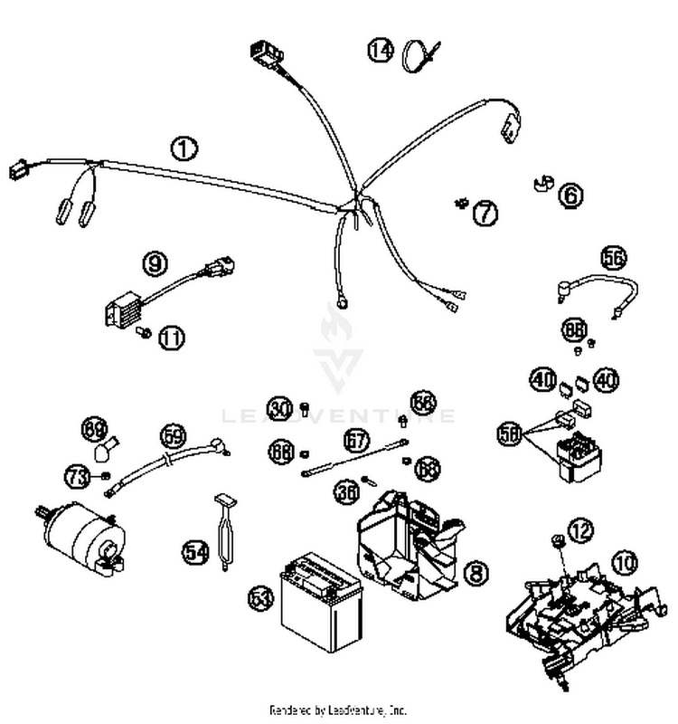Wiring Harness 300 XC Chassis - 2014 Schematic