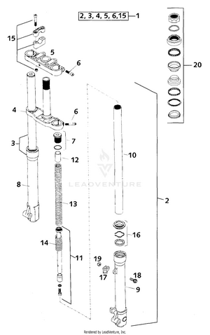 Front Fork Paioli Schematic