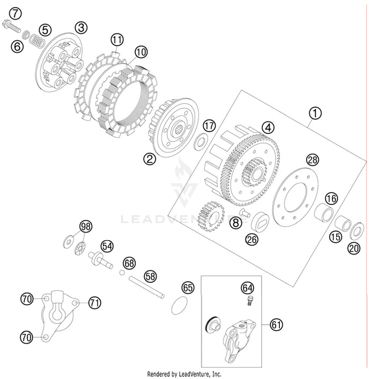 Clutch 105 SX Engine - 2011 Schematic