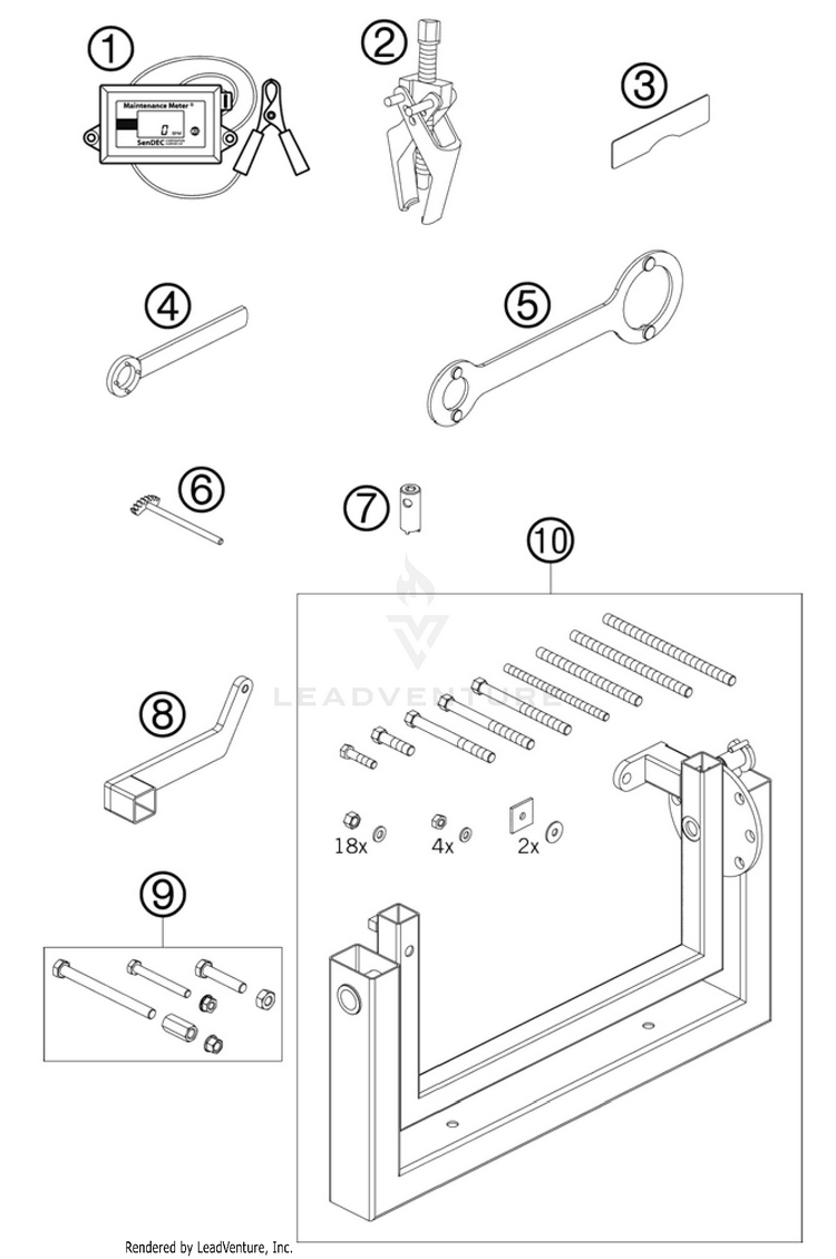 Special Tools 50 SX Engine - 2011 Schematic