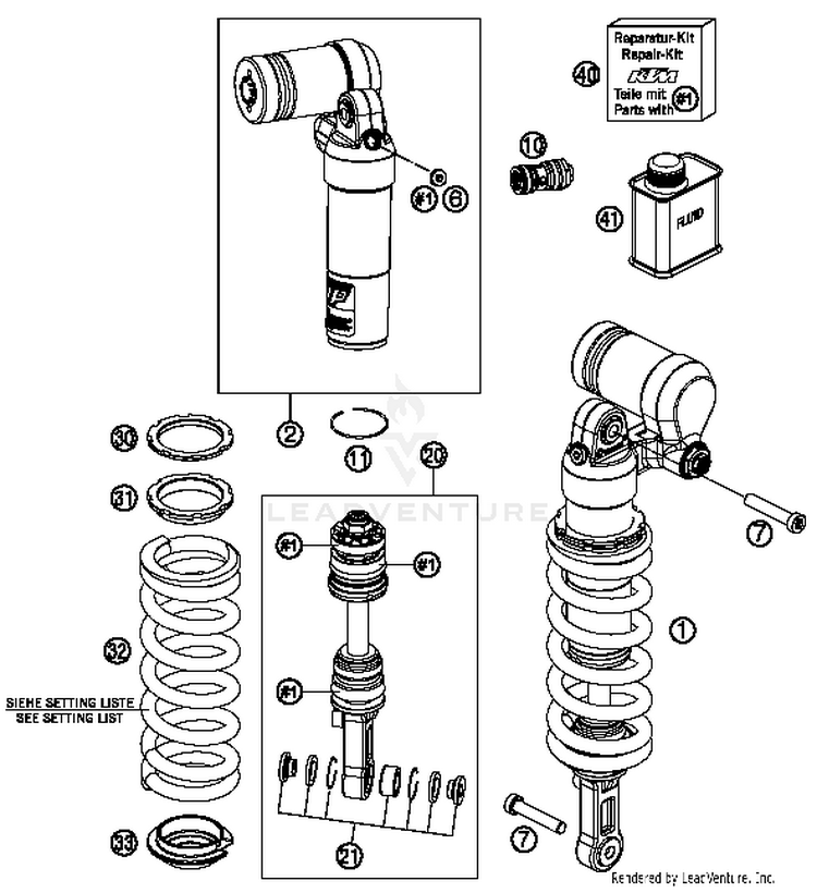 Shock Absorber 690 ENDURO R CHASSIS - 2017 Schematic