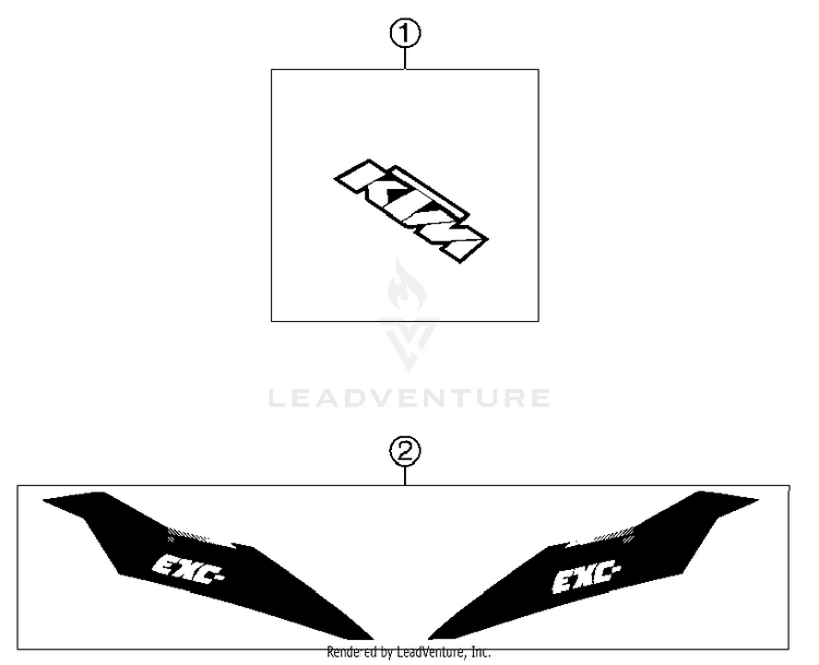 Decal 350 EXC-F USA Chassis - 2013 Schematic