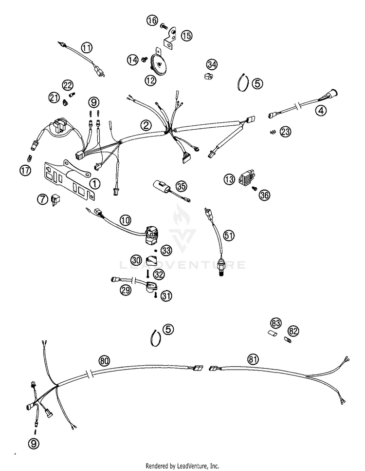 Wiring Harness (Eu/Aus) 250 EXC Chassis - 2002 Schematic