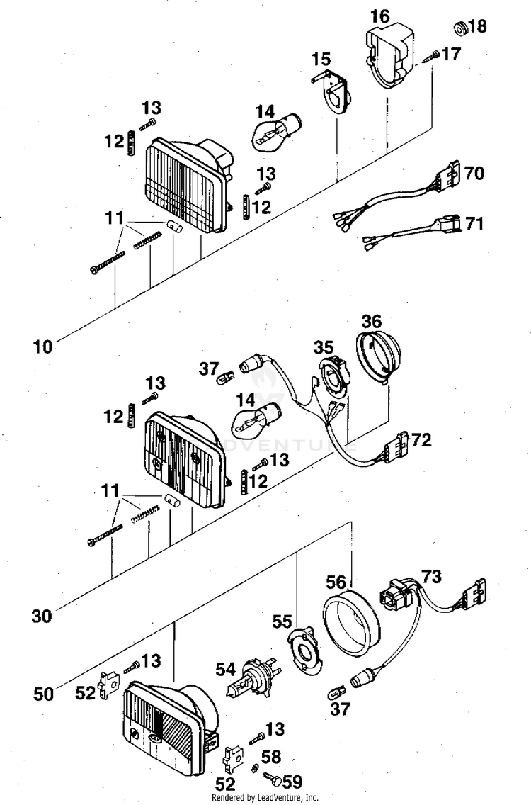 Head Light 360 MXC Chassis - 1997 Schematic