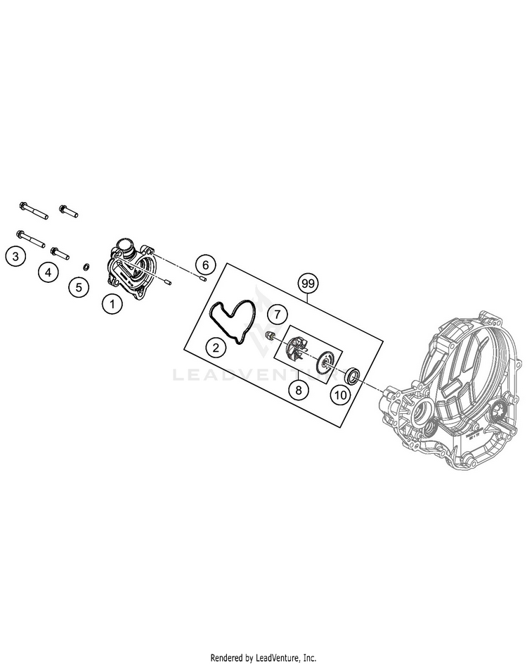Water Pump 350 SX-F ENGINE - 2020 Schematic
