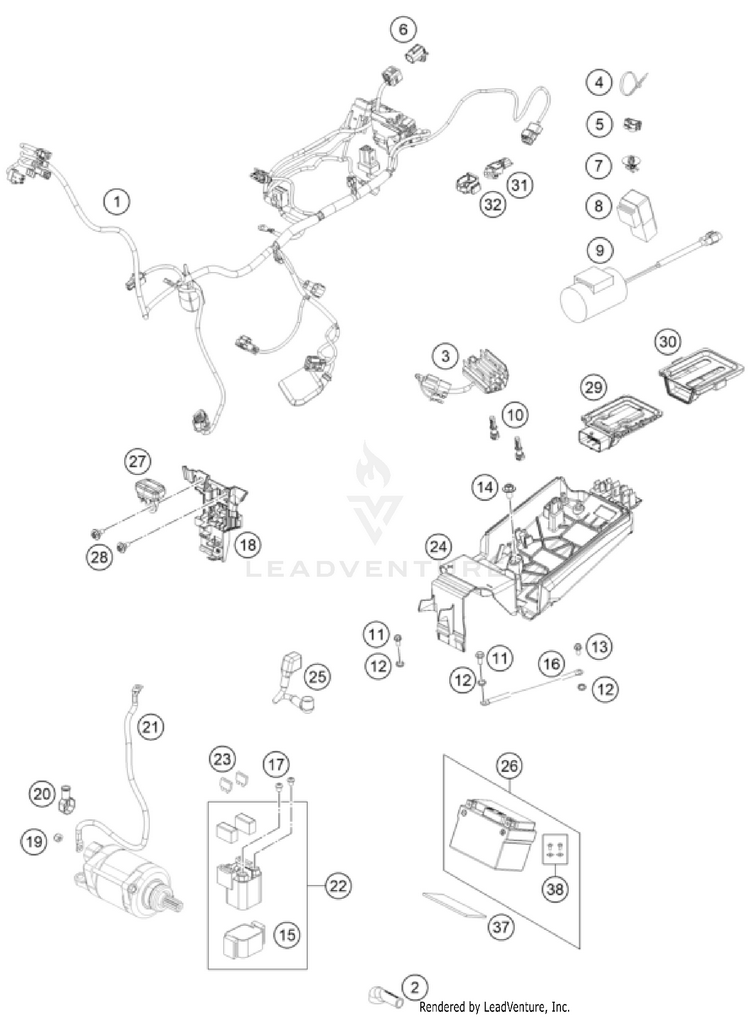 Wiring Harness 300 XC CHASSIS - 2025 Schematic