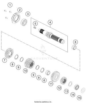 Transmission I - Main Shaft Schematic
