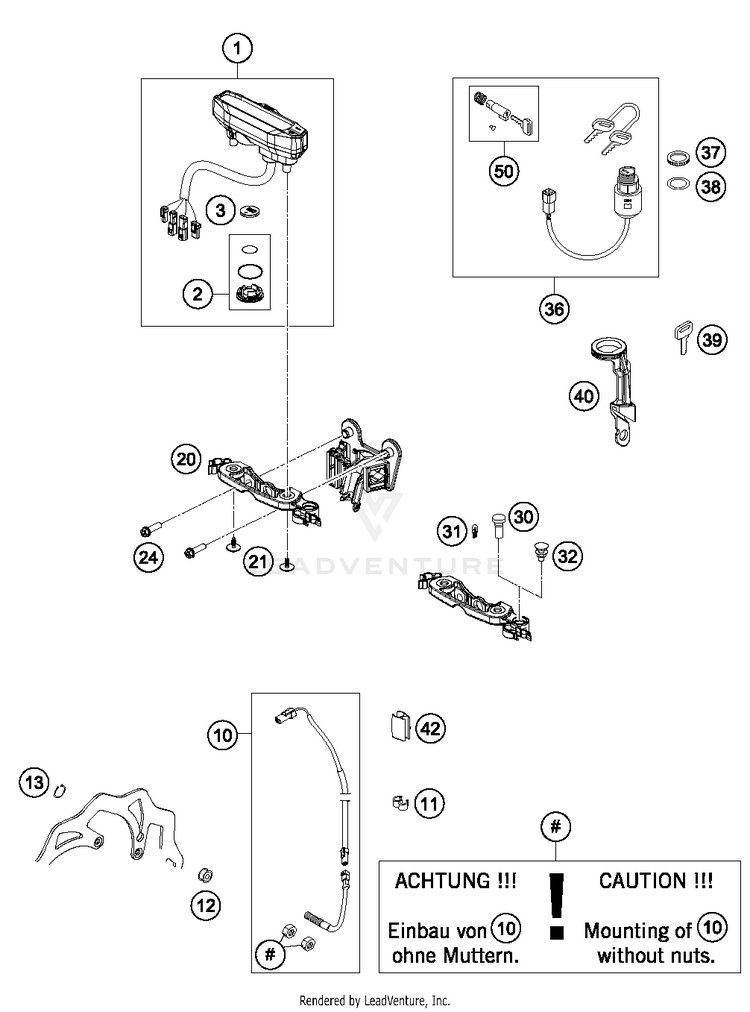 Instruments / Lock System 500 EXC-F CHASSIS - 2018 Schematic