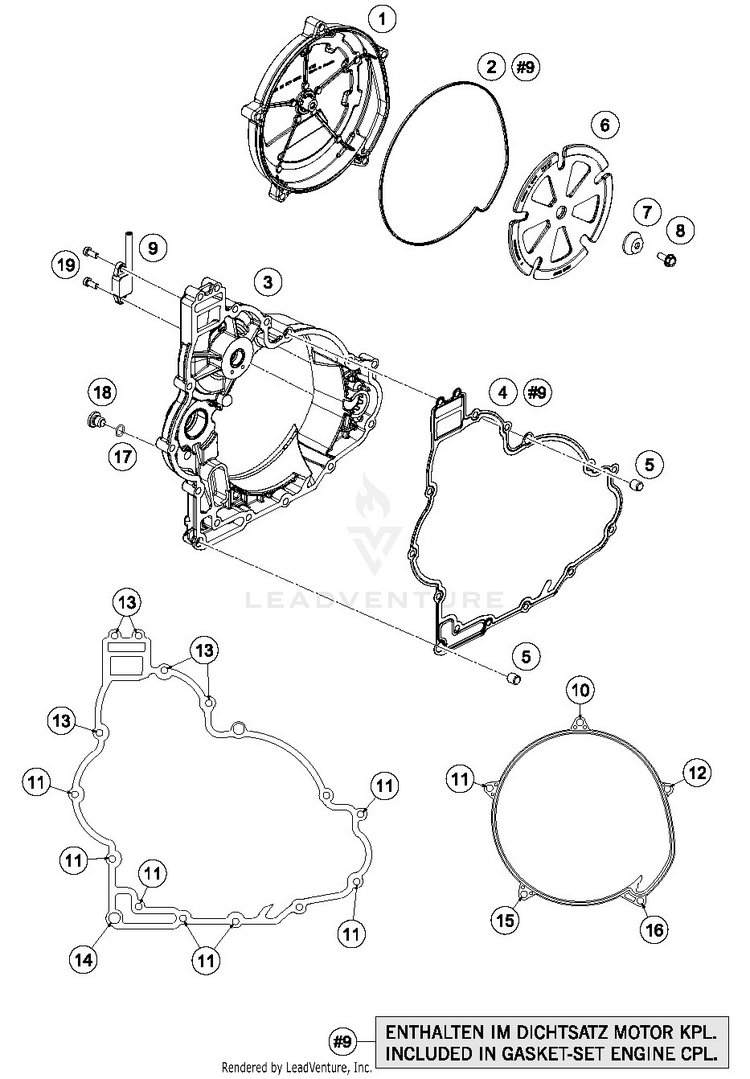 Clutch Cover 1290 SUPER ADVENTURE R ENGINE - 2018 Schematic