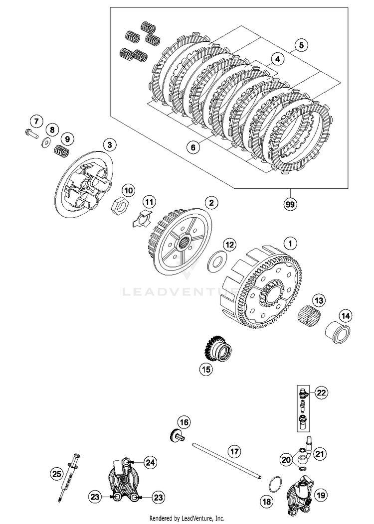 Clutch 150 SX ENGINE - 2017 Schematic