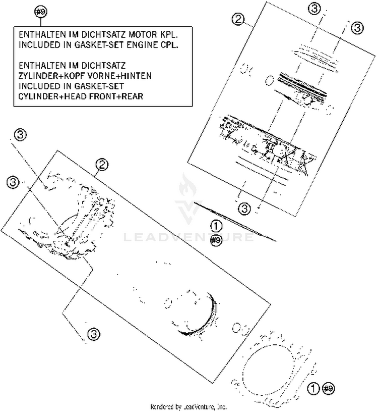 Cylinder 1290 SUPERDUKE R ORANGE Engine - 2015 Schematic