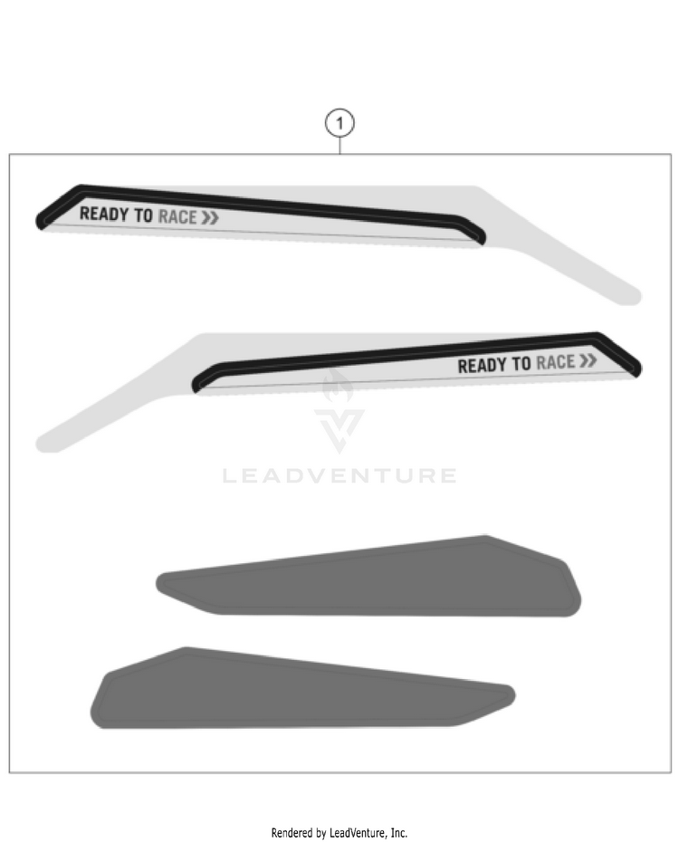 Decal 1290 SUPER ADVENTURE S, orange CHASSIS - 2023 Schematic