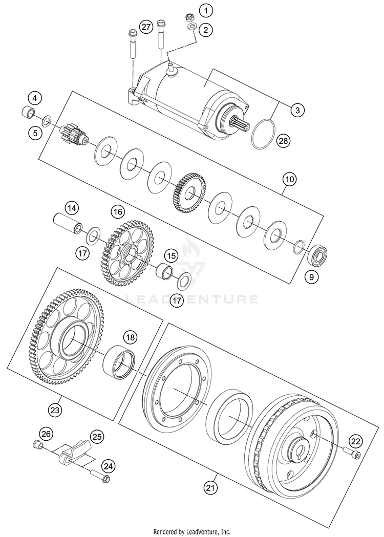 Electric Starter 1290 SUPER ADVENTURE R ENGINE - 2020 Schematic