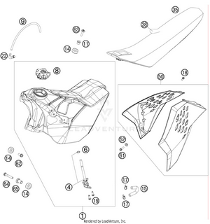 Tank, Seat, Covers Schematic