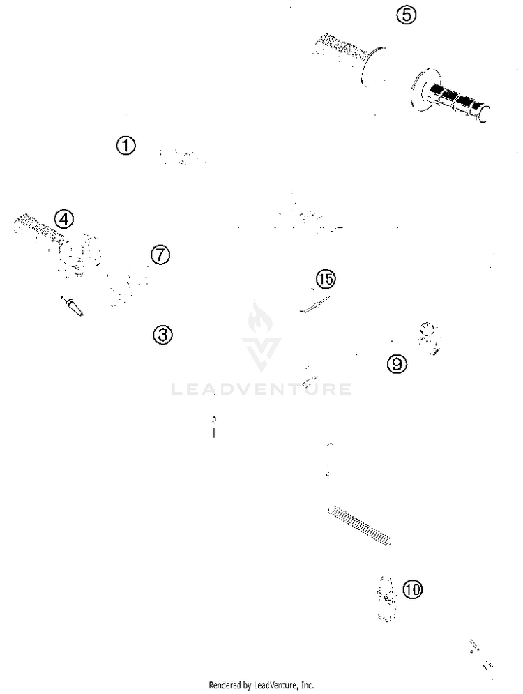 Handlebar, Controls 50 SX Mini Chassis - 2013 Schematic