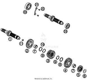Transmission L - Main Shaft Schematic