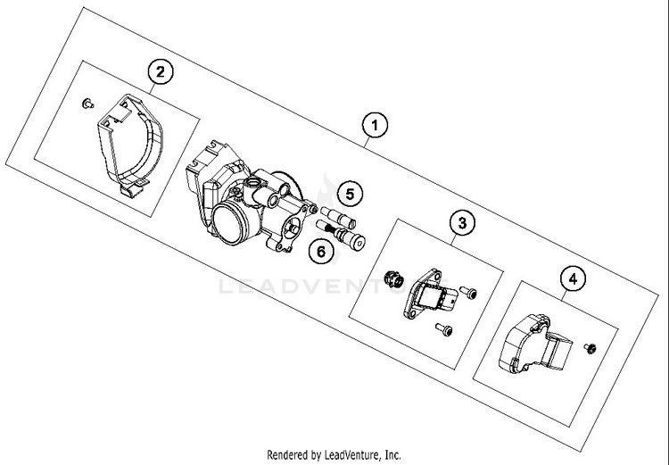 Throttle Body 250 XC-W TPI ENGINE - 2019 Schematic