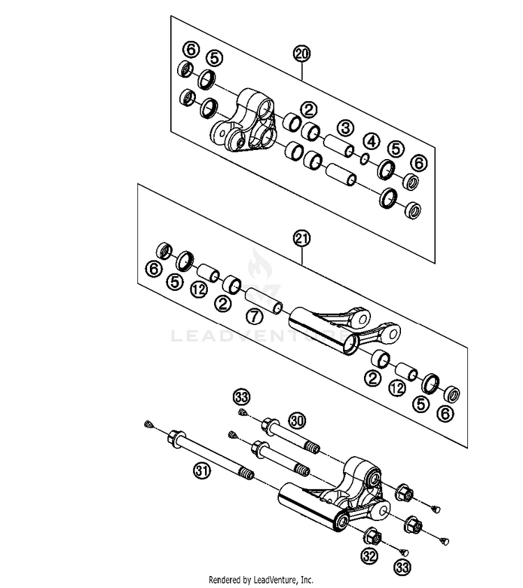 Pro Lever Linking 690 Supermoto Orange Chassis - 2007 Schematic