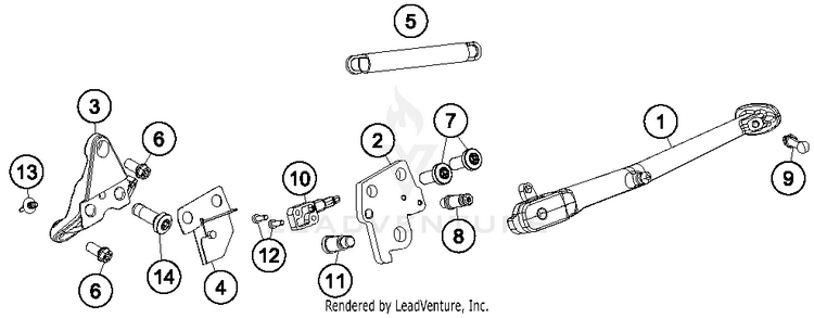 Side Stand 1290 SUPERDUKE R ORANGE Chassis - 2015 Schematic