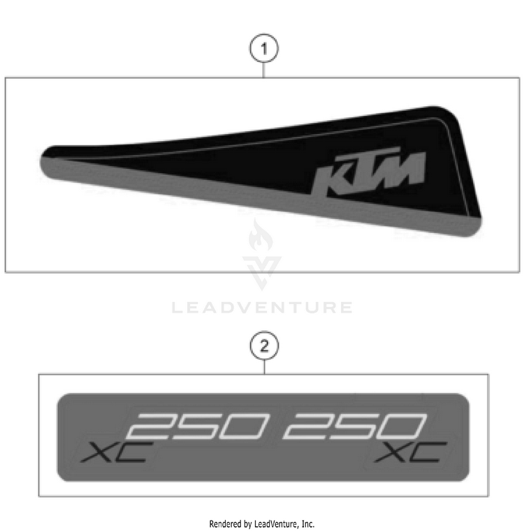 Decal 250 XC CHASSIS - 2025 Schematic