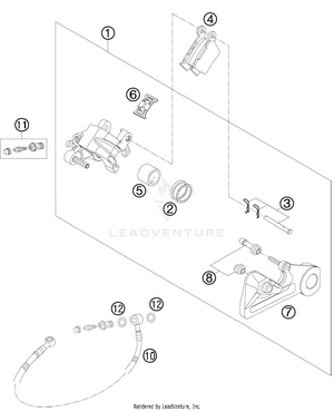 Brake Caliper Rear Schematic