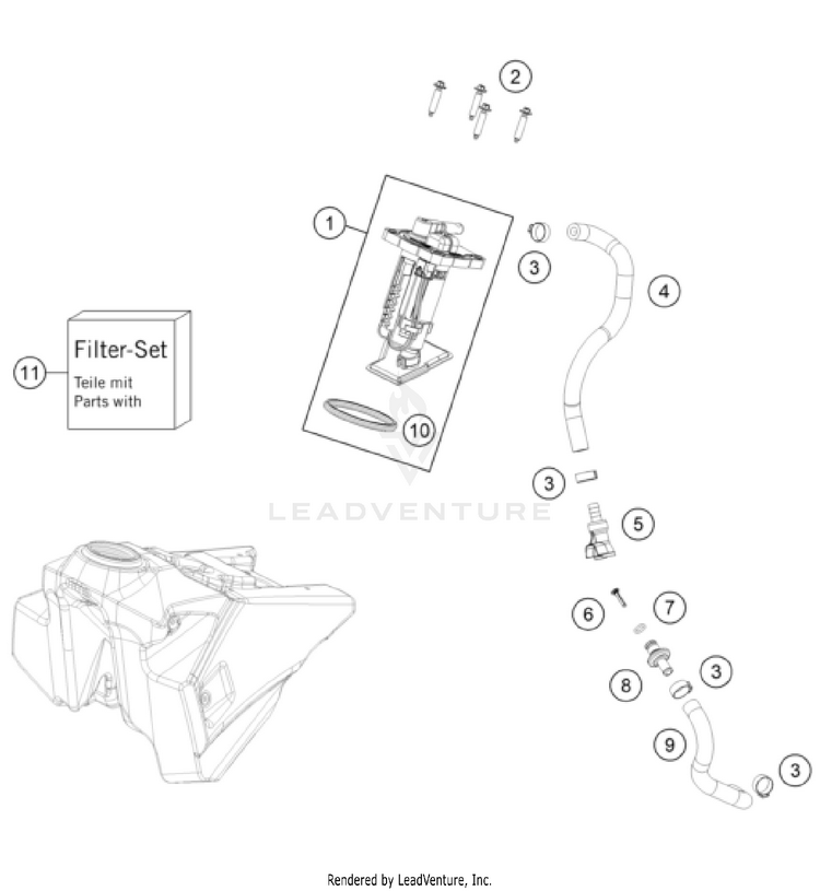 Fuel Pump 350 XC-F CHASSIS - 2024 Schematic