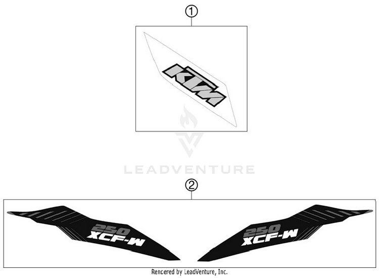 Decal 250 XCFW Chassis - 2012 Schematic
