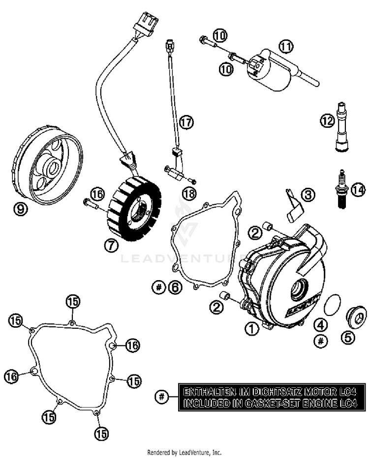 Ignition System 690 Enduro Engine - 2011 Schematic