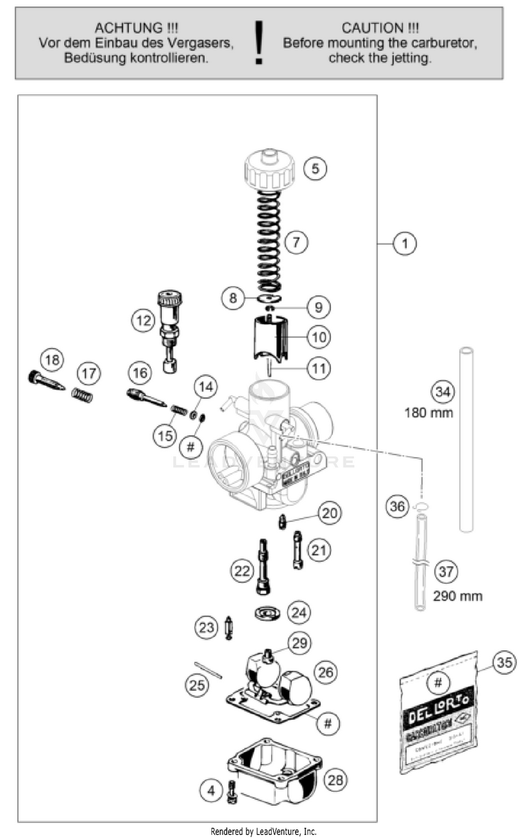 Carburetor 50 SX FE ENGINE - 2024 Schematic