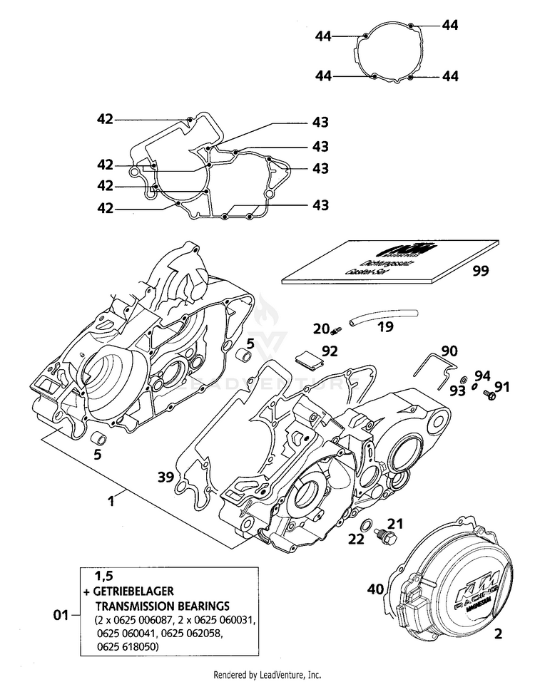 Engine Case 200 EXC Engine - 2001 Schematic