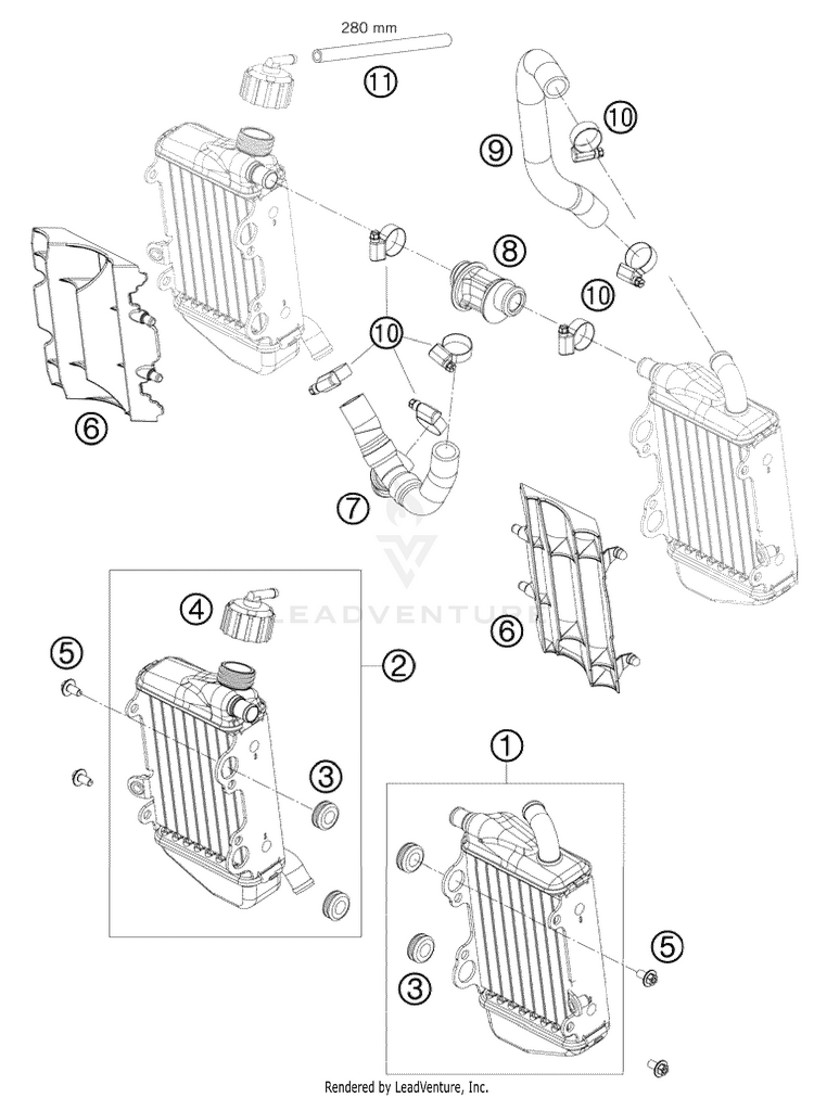 Cooling System 65 XC Engine - 2009 Schematic
