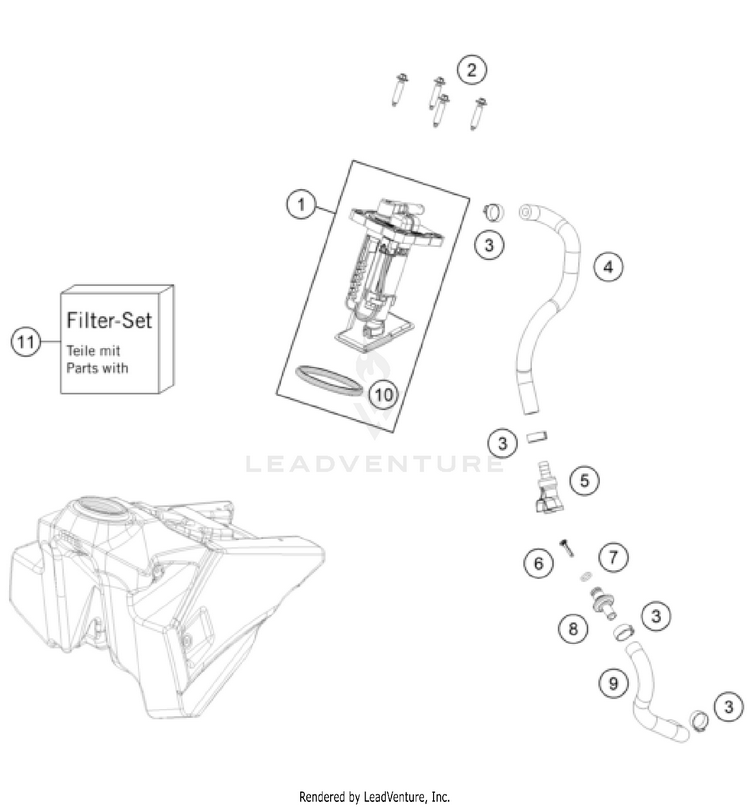 Fuel Pump 300 XC CHASSIS - 2023 Schematic