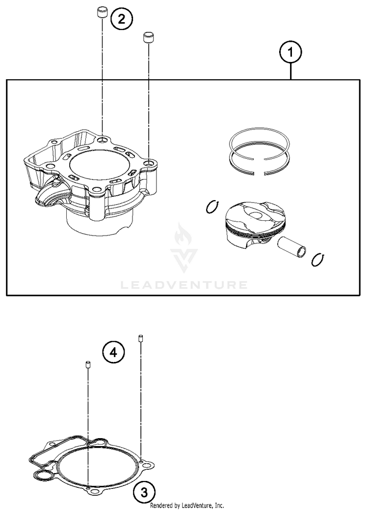 Cylinder 250 SX-F FACTORY EDITION Engine - 2016 Schematic