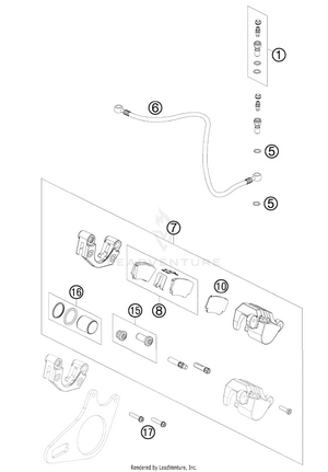 Brake Caliper Rear Schematic