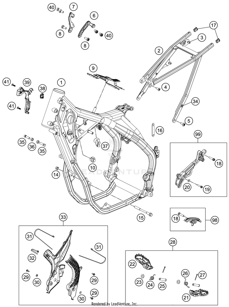 Frame 500 EXC-F SIX DAYS CHASSIS - 2020 Schematic