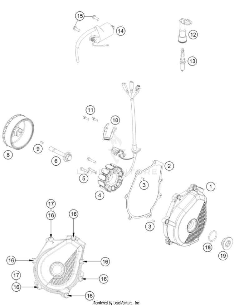 Ignition System 500 EXC US SL ENGINE - 2026 Schematic