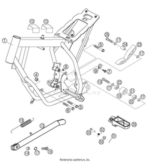 Frame, Side Stand Schematic