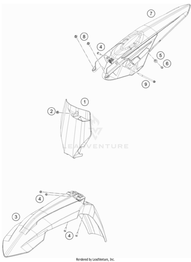 Mask, Fenders 300 XC TPI US CHASSIS - 2022 Schematic