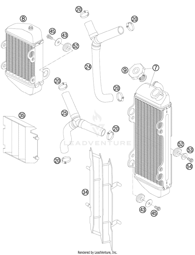 Cooling System 85 XC Engine - 2009 Schematic