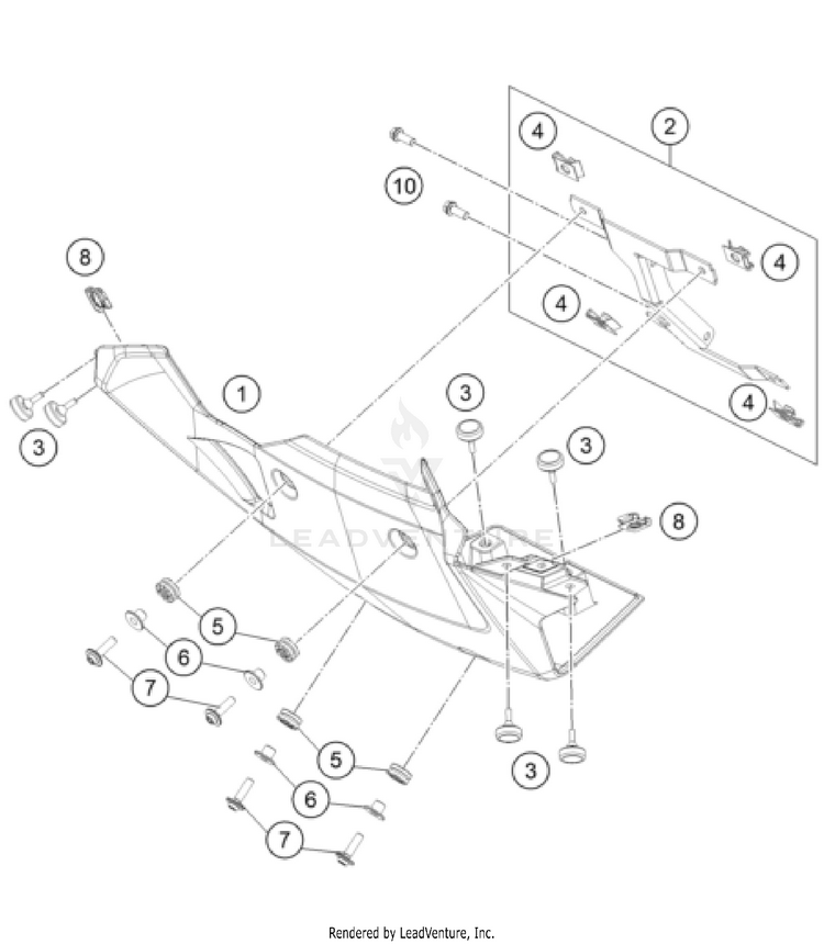 Engine Guard 1290 SUPER ADVENTURE S, orange CHASSIS - 2023 Schematic