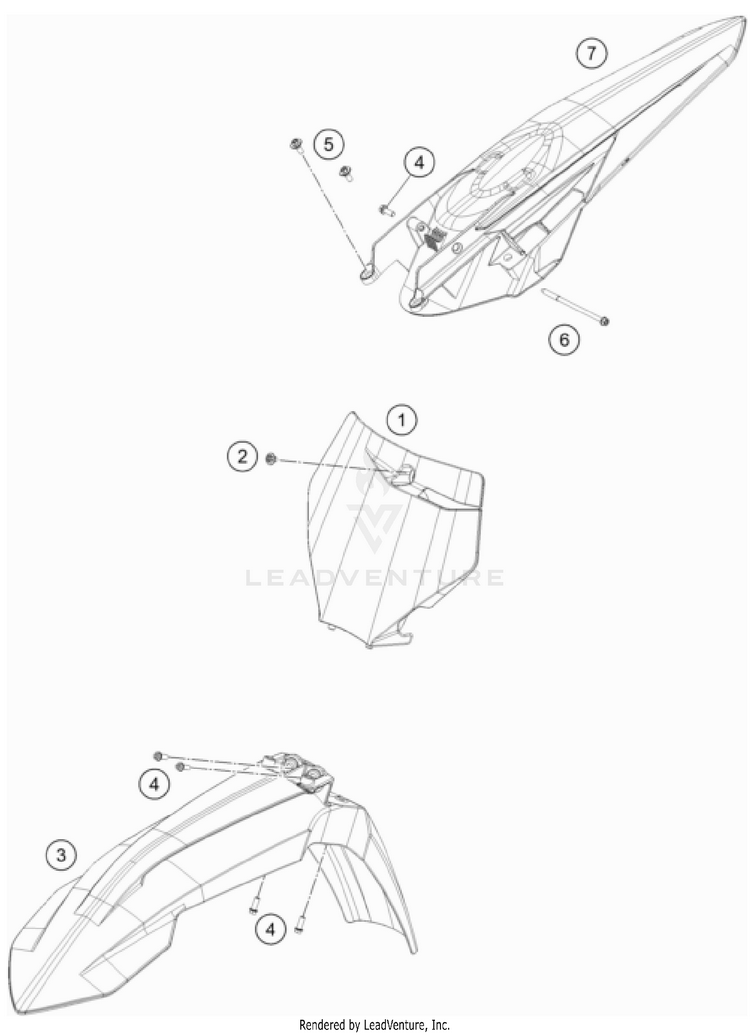 Mask, Fenders 250 XC TPI US CHASSIS - 2022 Schematic