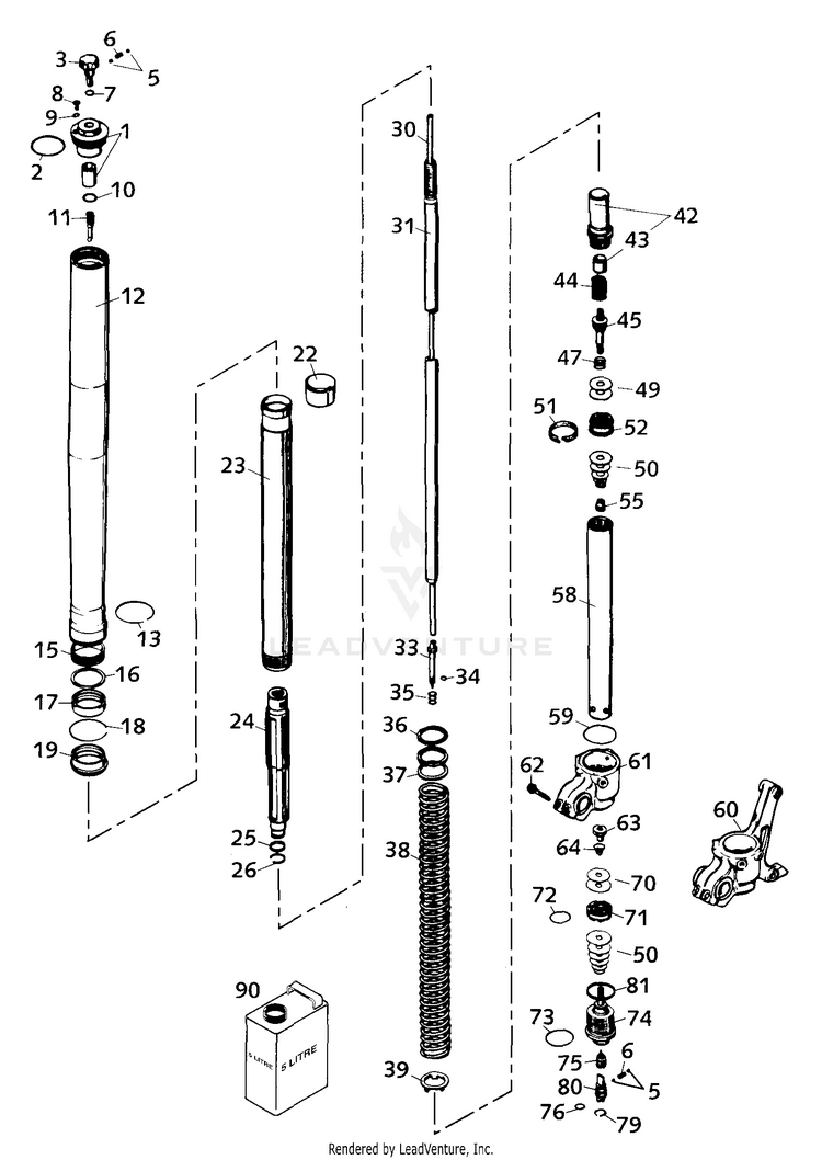 Fork Legs Wp Usd43 640 LC4-E Chassis - 2000 Schematic