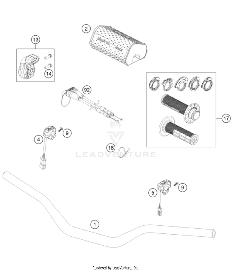 Handlebar, Controls 250 SX-F CHASSIS - 2025 Schematic