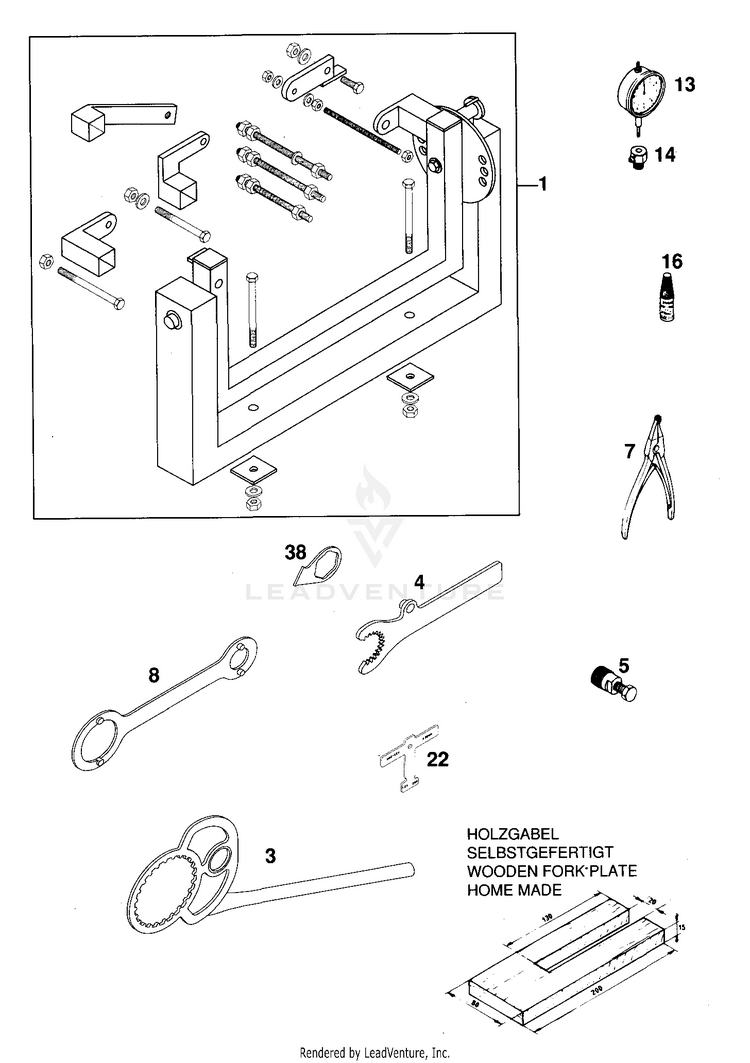 Special Tools 125 EXC Engine - 2000 Schematic