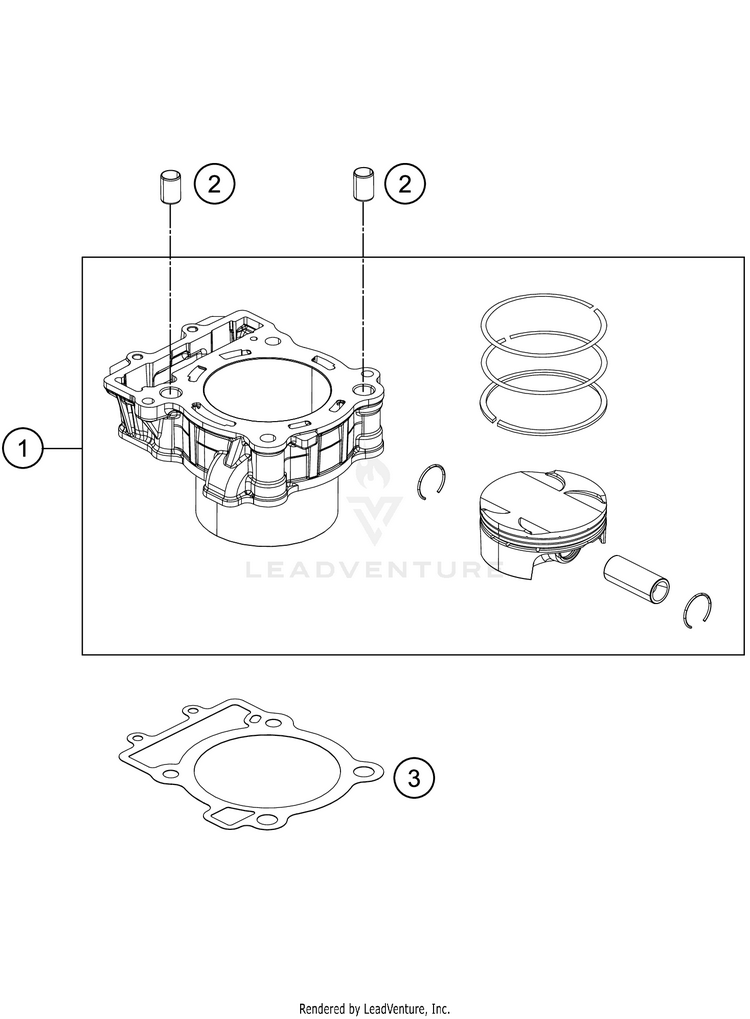 Cylinder 390 RC CUP Engine - 2016 Schematic