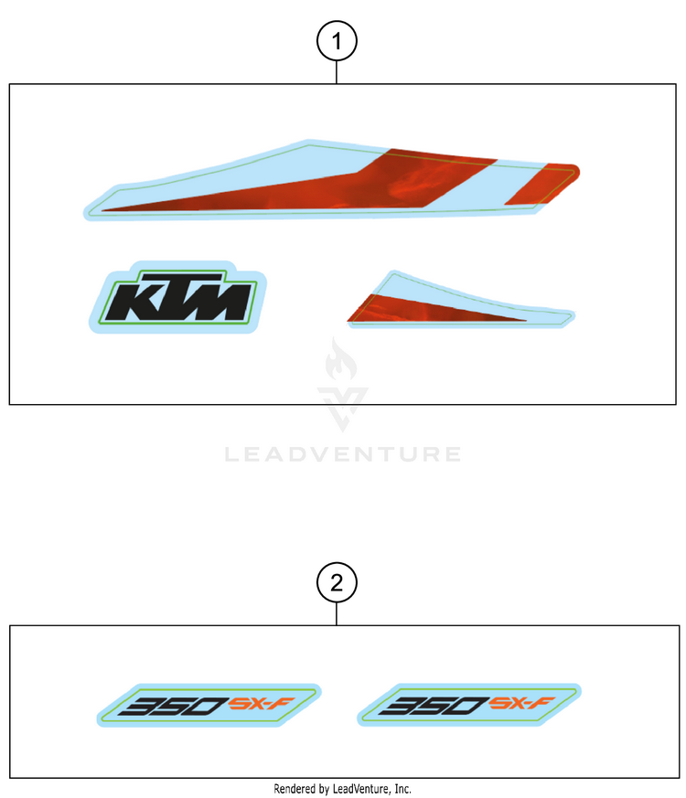 Decal 350 SX-F CHASSIS - 2020 Schematic